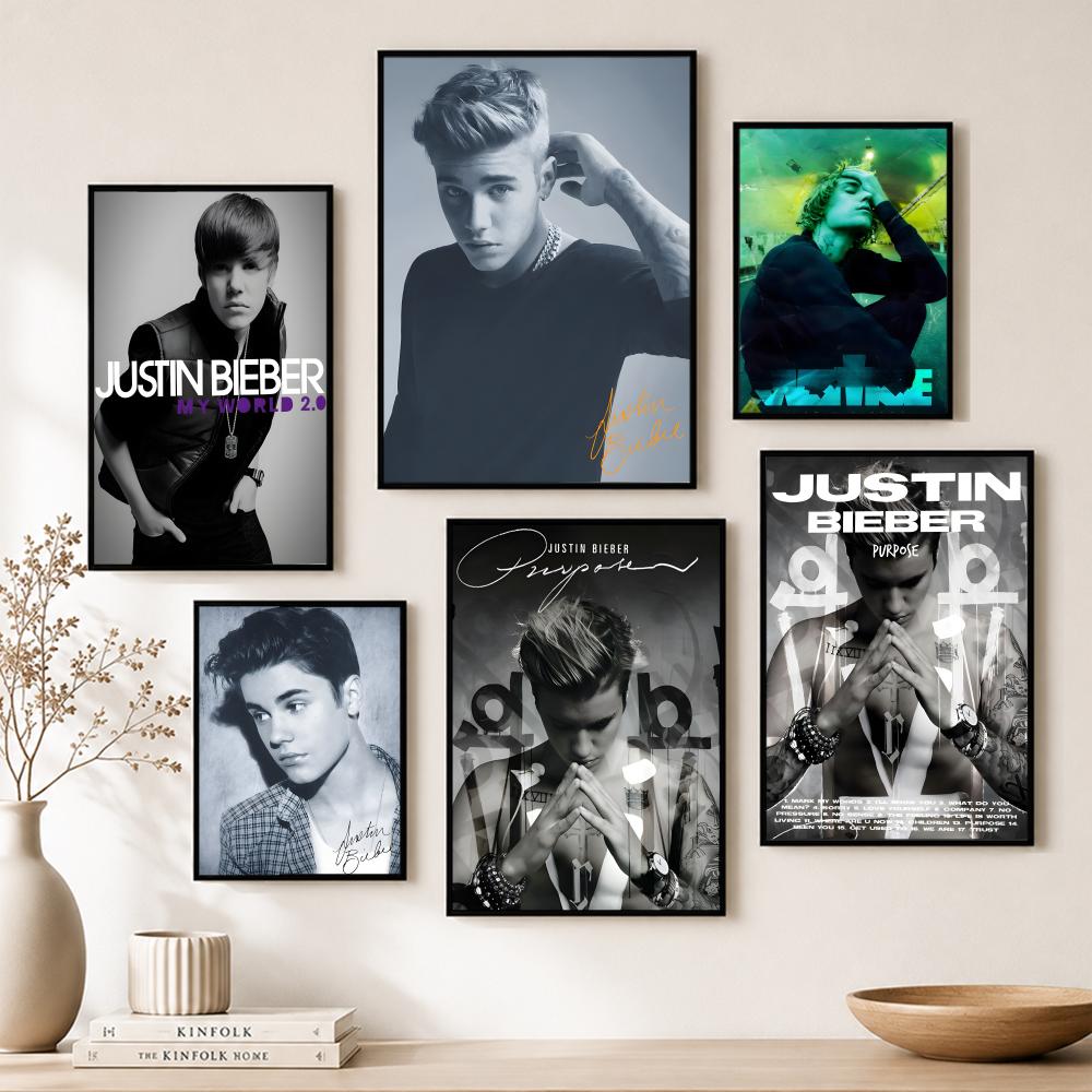 Home Bar And Theater - Music J-Justin Bieber Poster Paper Wall