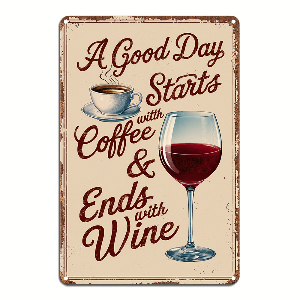 Home Bar And Coffee - Vintage Iron Wall Sign A Good