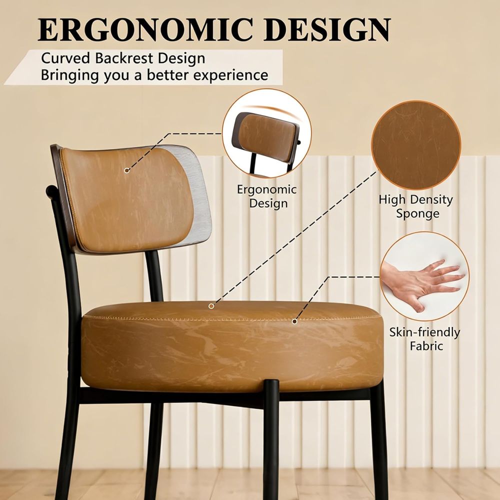 Brown Bar Stools Set o 3, Leat - Home Bar And Counter ulasan dan harga