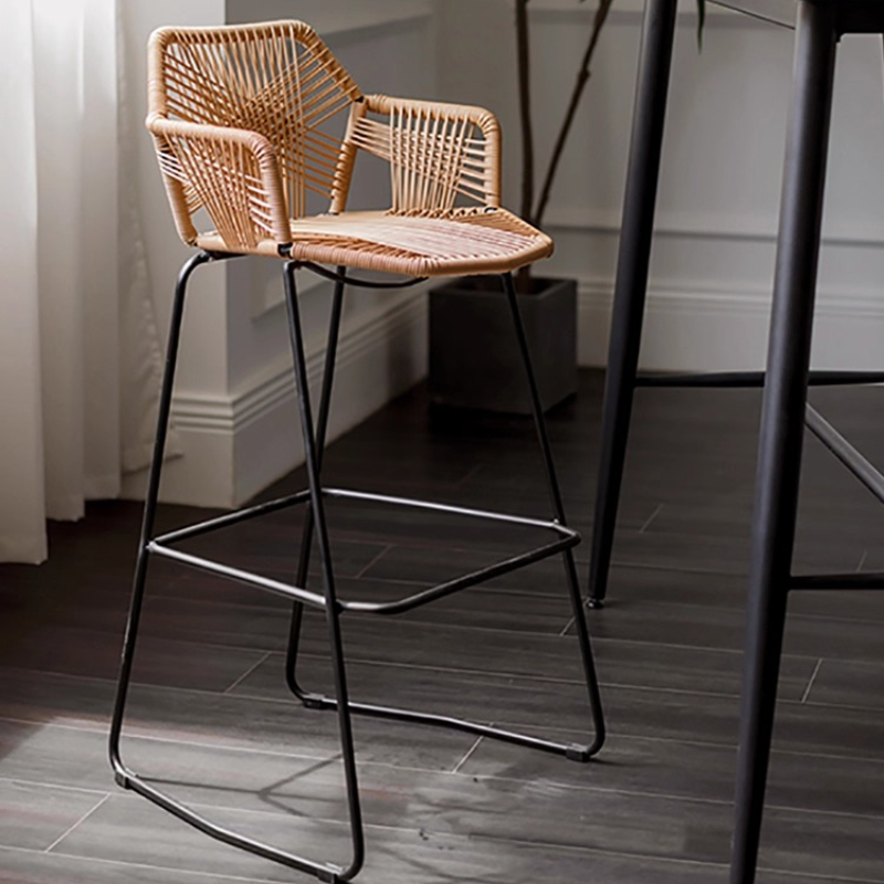 Scandinavian Rattan Bar Stool  - Home Bar Lounge ulasan dan harga