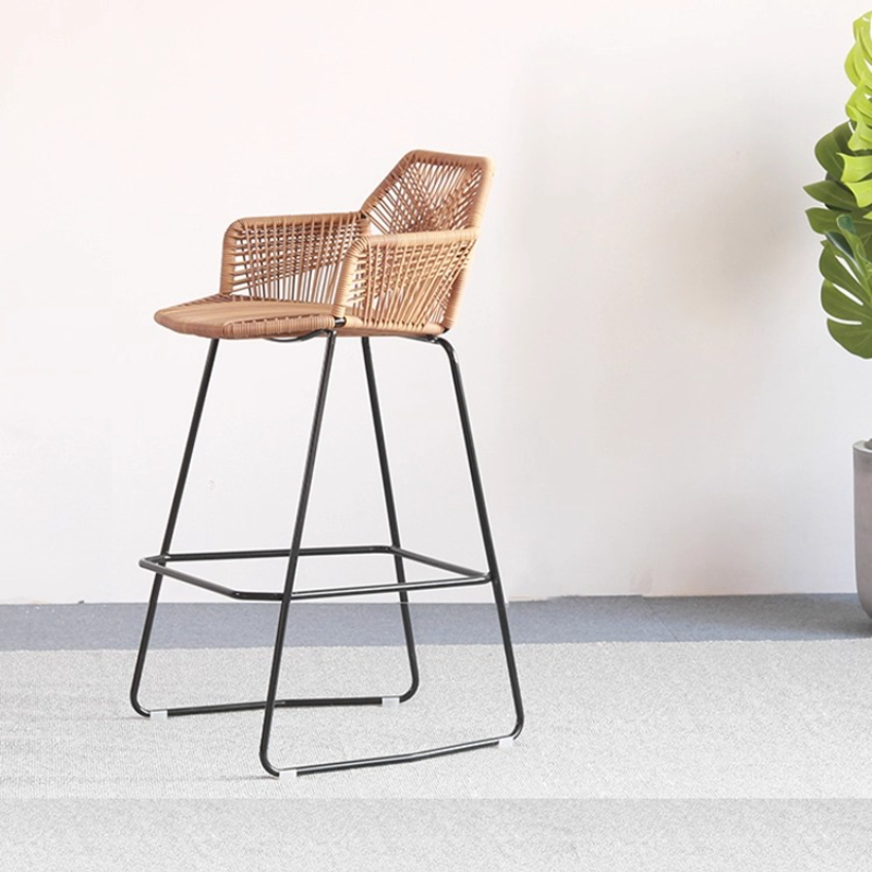 Scandinavian Rattan Bar Stool  - Home Bar Lounge ulasan dan harga