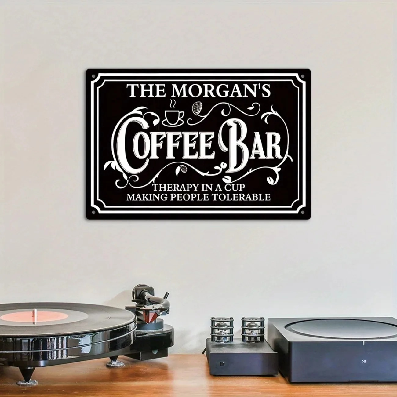 1PC Custom Text The Morgan's C - Home Bar And Kitchen ulasan dan harga