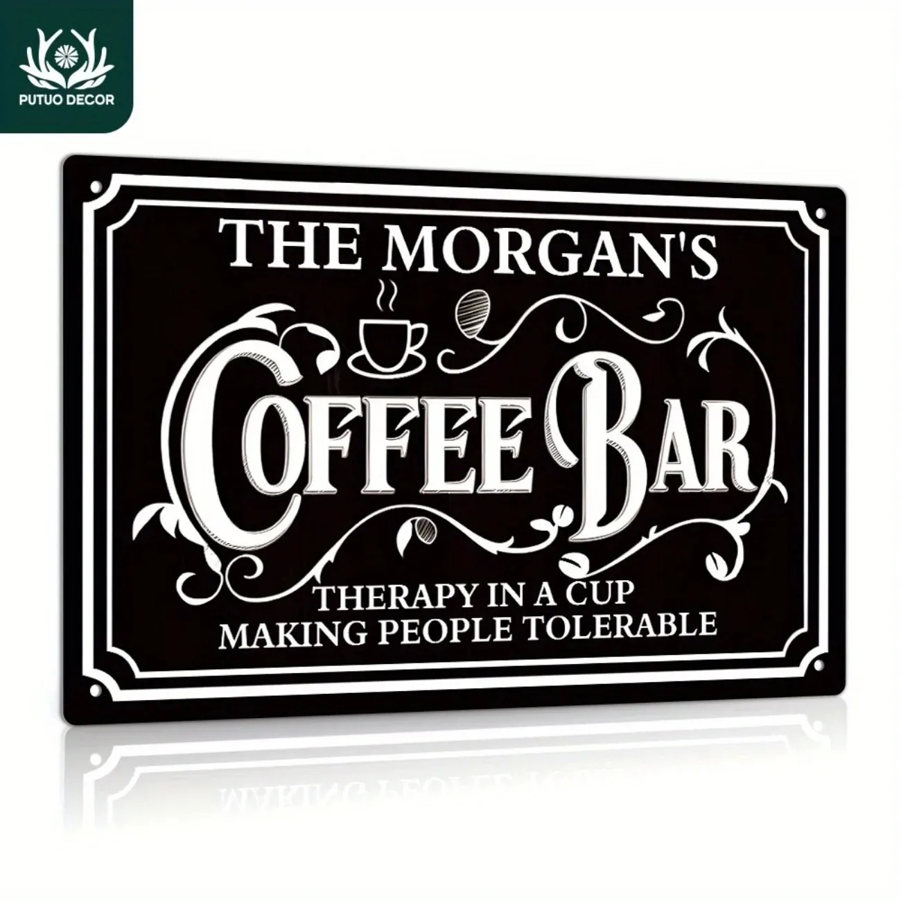 1PC Custom Text The Morgan's C - Home Bar And Kitchen ulasan dan harga