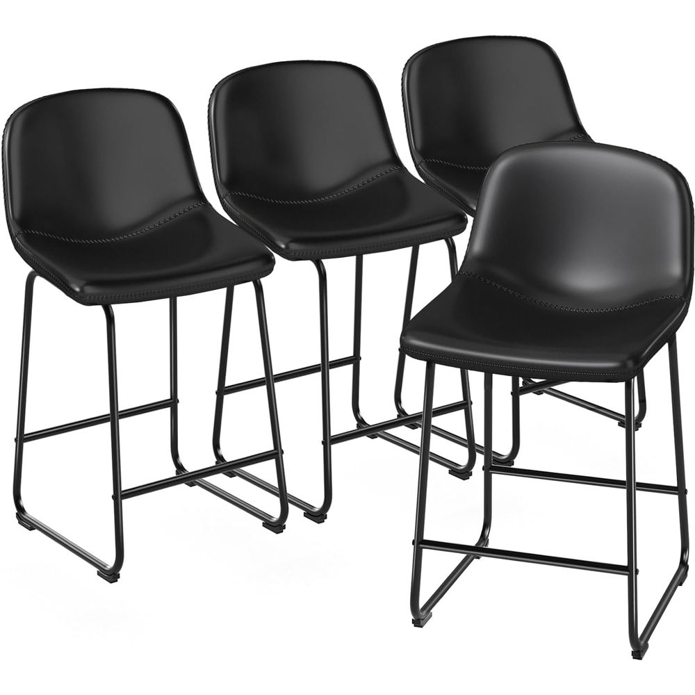4-Piece Leather Dining Chairs  - Home Bar And Counter ulasan dan harga
