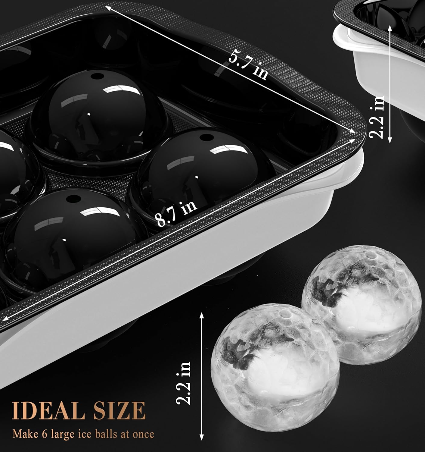 2.2 Inch Round Ice Cube Mold w - Ice Mold Sphere ulasan dan harga