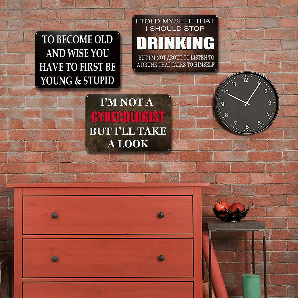 Stylish Iron Drawing Metal Sig - Home Bar And Coffee ulasan dan harga