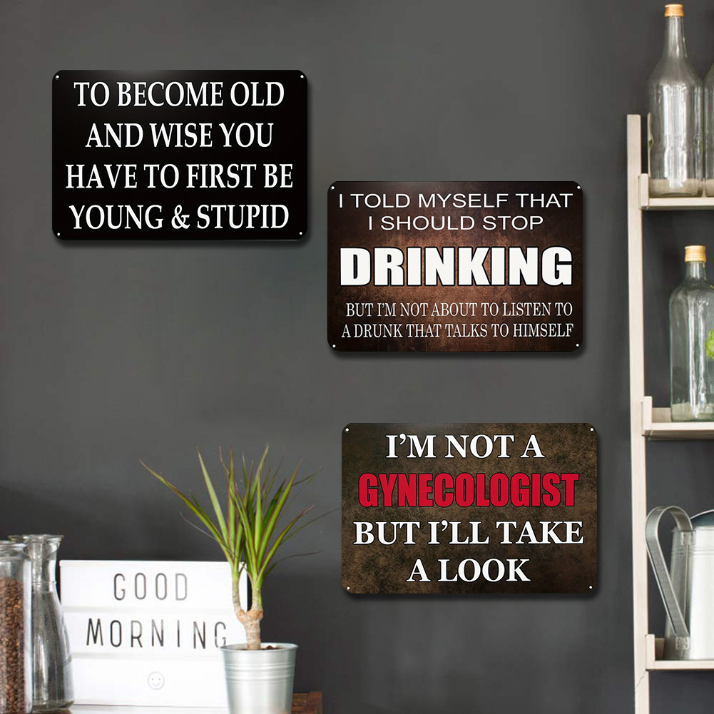 Stylish Iron Drawing Metal Sig - Home Bar And Coffee ulasan dan harga