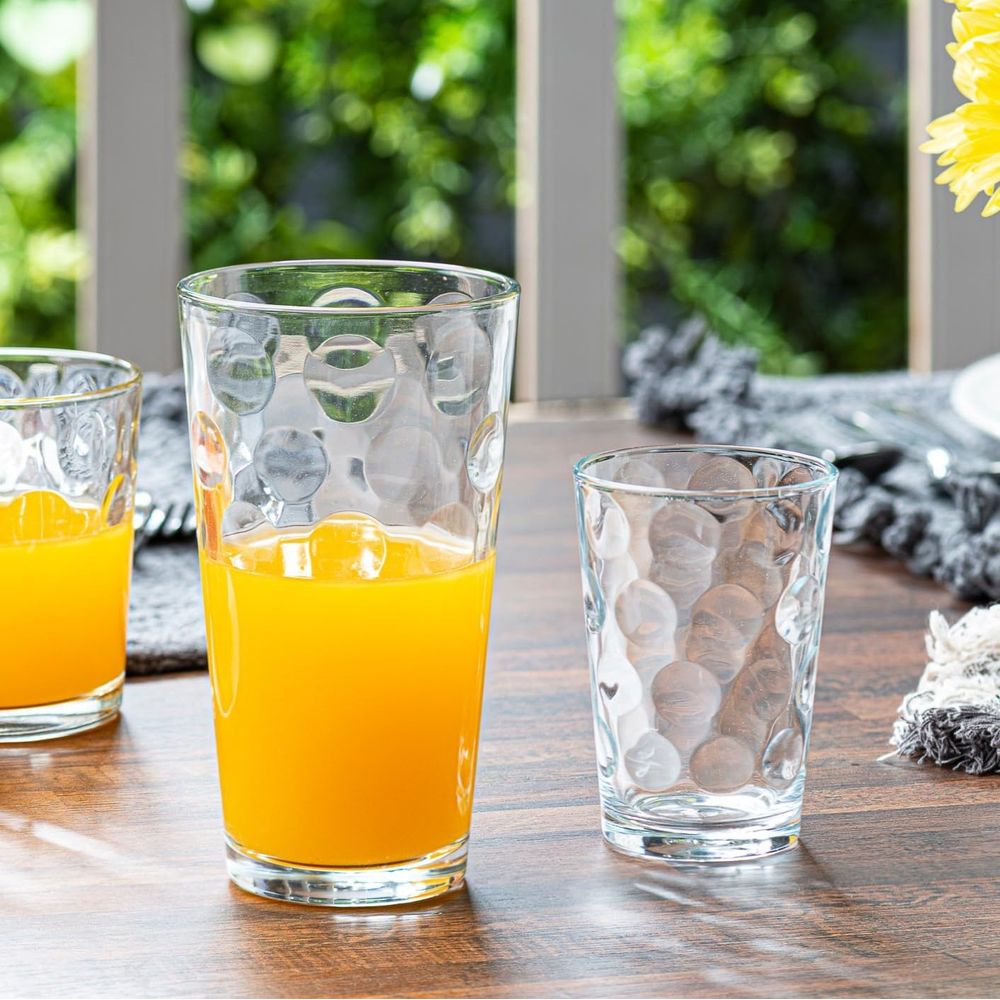 12-Piece Elegant Stackable Gla - Highball Glass Set ulasan dan harga