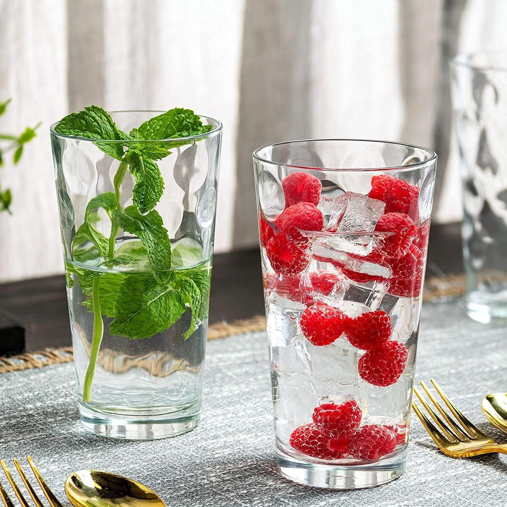 12-Piece Elegant Stackable Gla - Highball Glass Set ulasan dan harga