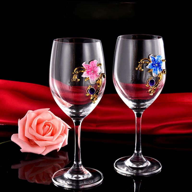 Elegant Enamel Red Wine Glasse - Highball Glass Set ulasan dan harga
