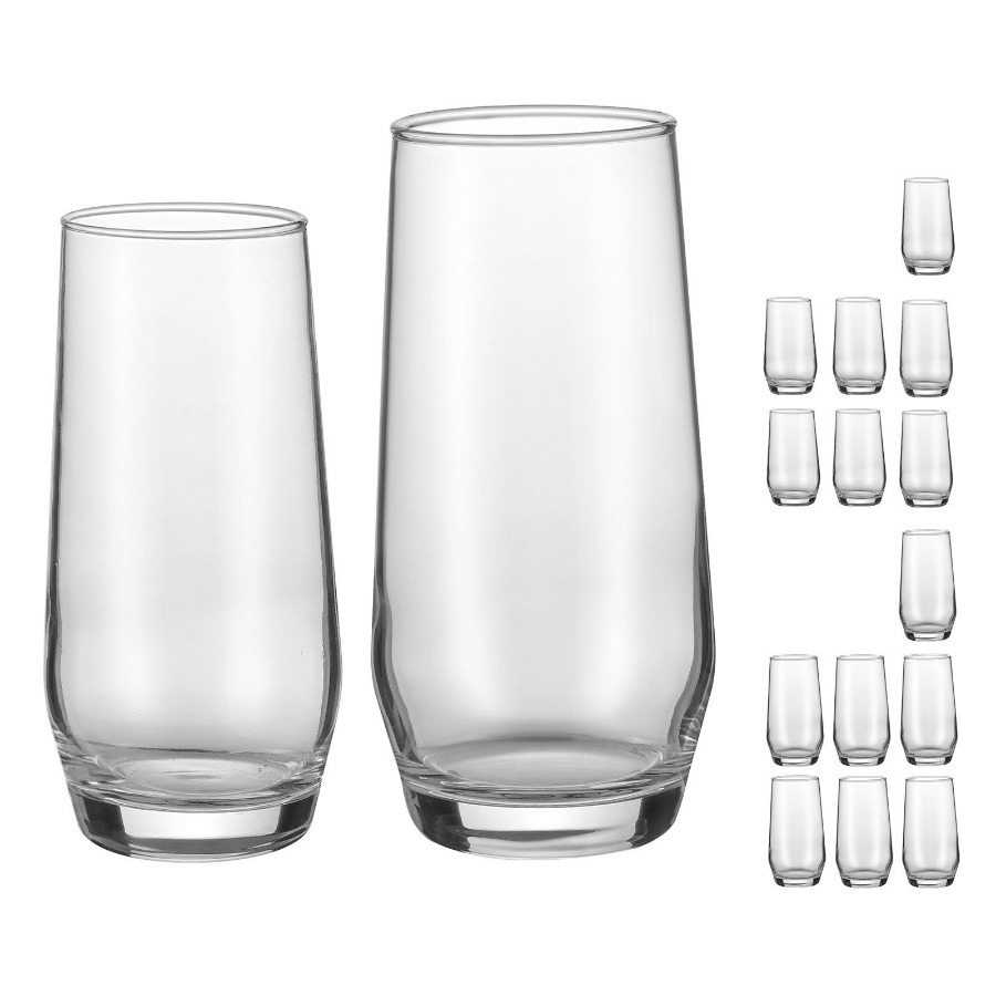 Drinking Glasses Set, 16-Piece - Highball Glass Set ulasan dan harga