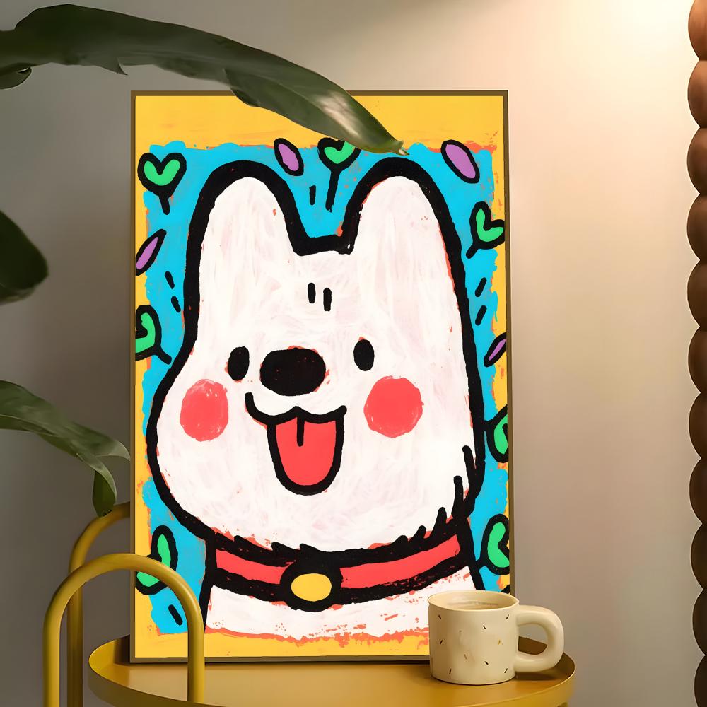 Lovely Colorful Dog Poster Pap - Home Bar And Theater ulasan dan harga