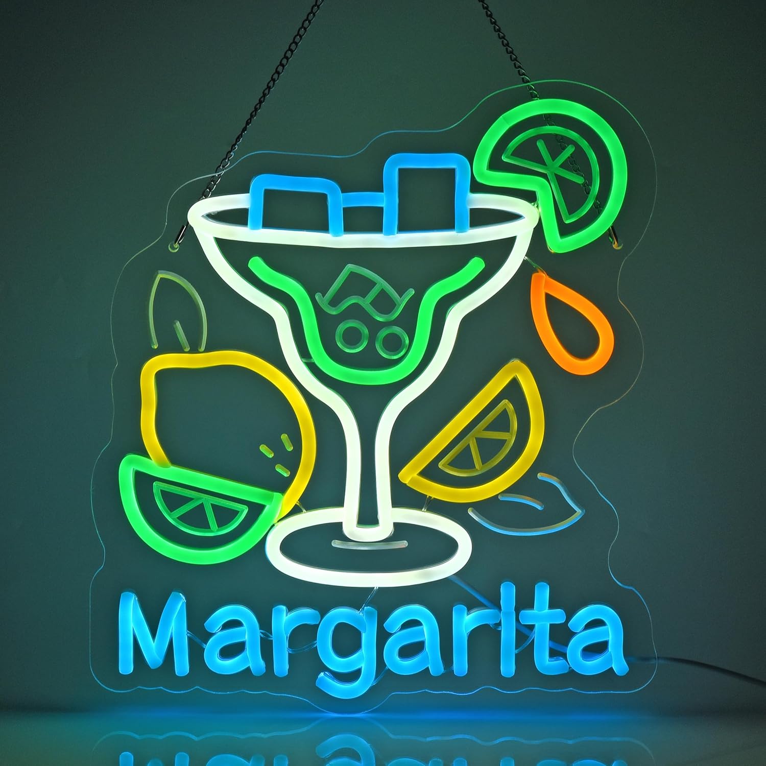 Margarita Neon Sign Wall Art D - Home Bar And Restaurant ulasan dan harga