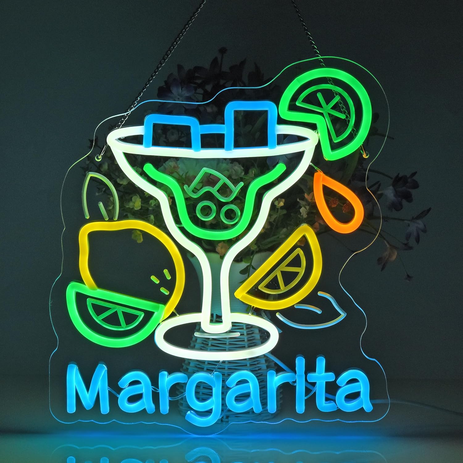 Margarita Neon Sign Wall Art D - Home Bar And Restaurant ulasan dan harga