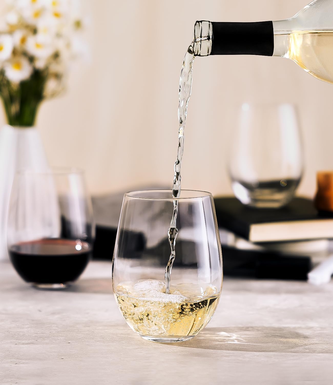 Stemless Wine Glasses Set of 4 - Home Bar Set ulasan dan harga