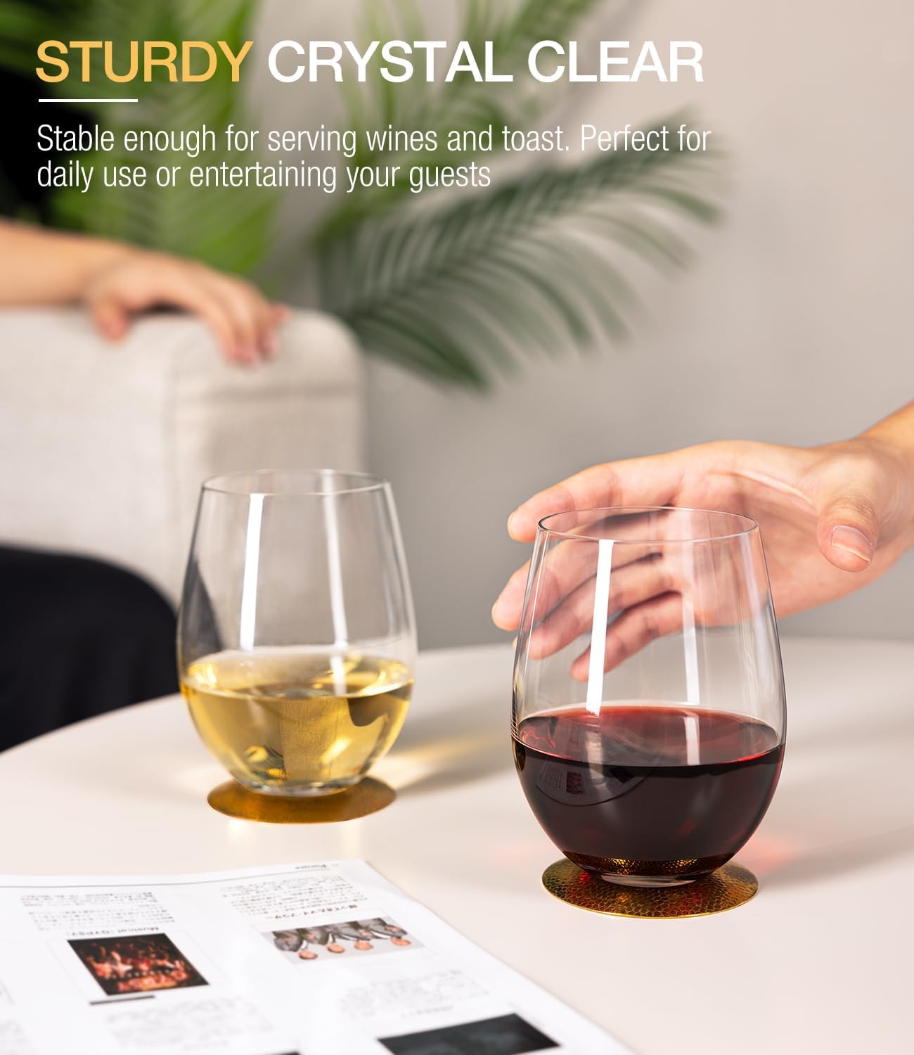 Stemless Wine Glasses Set of 4 - Home Bar Set ulasan dan harga