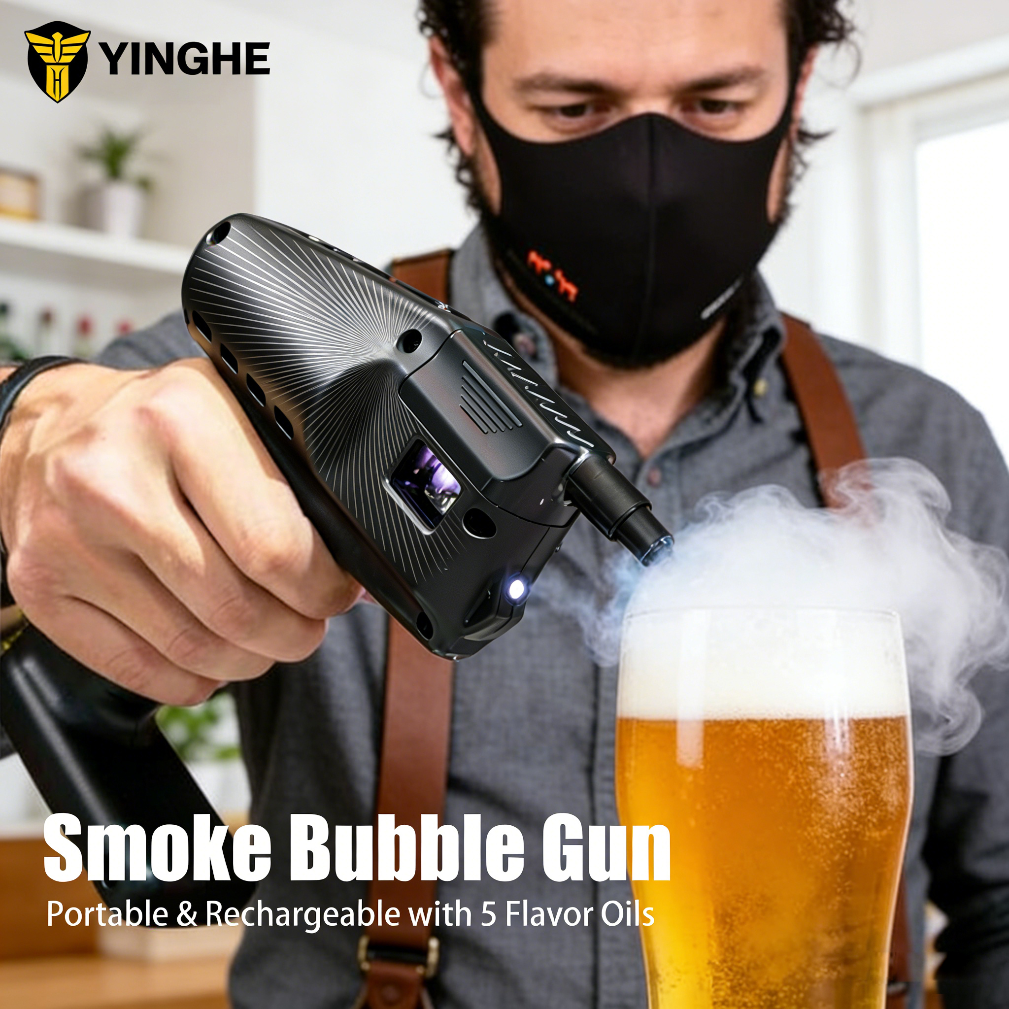 Cocktail Smoke Bubble Gun - US - Smoking Gun Kit ulasan dan harga