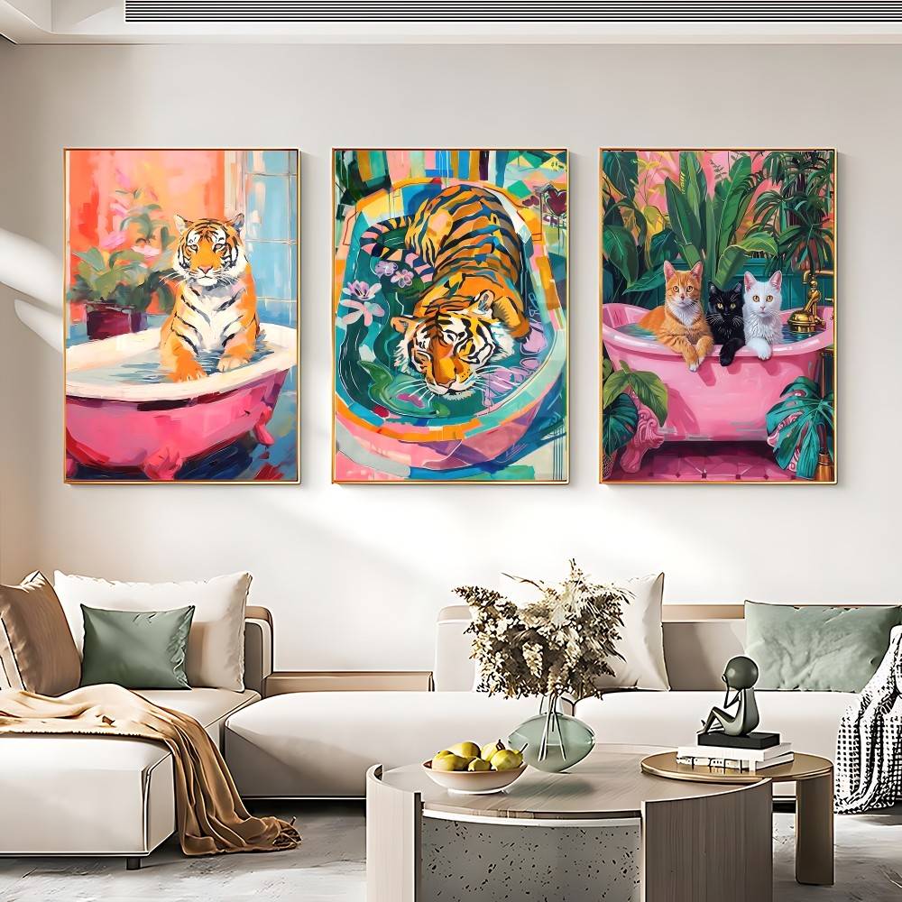 Bathtub Animal Tiger Zebra Bla - Home Bar And Coffee ulasan dan harga