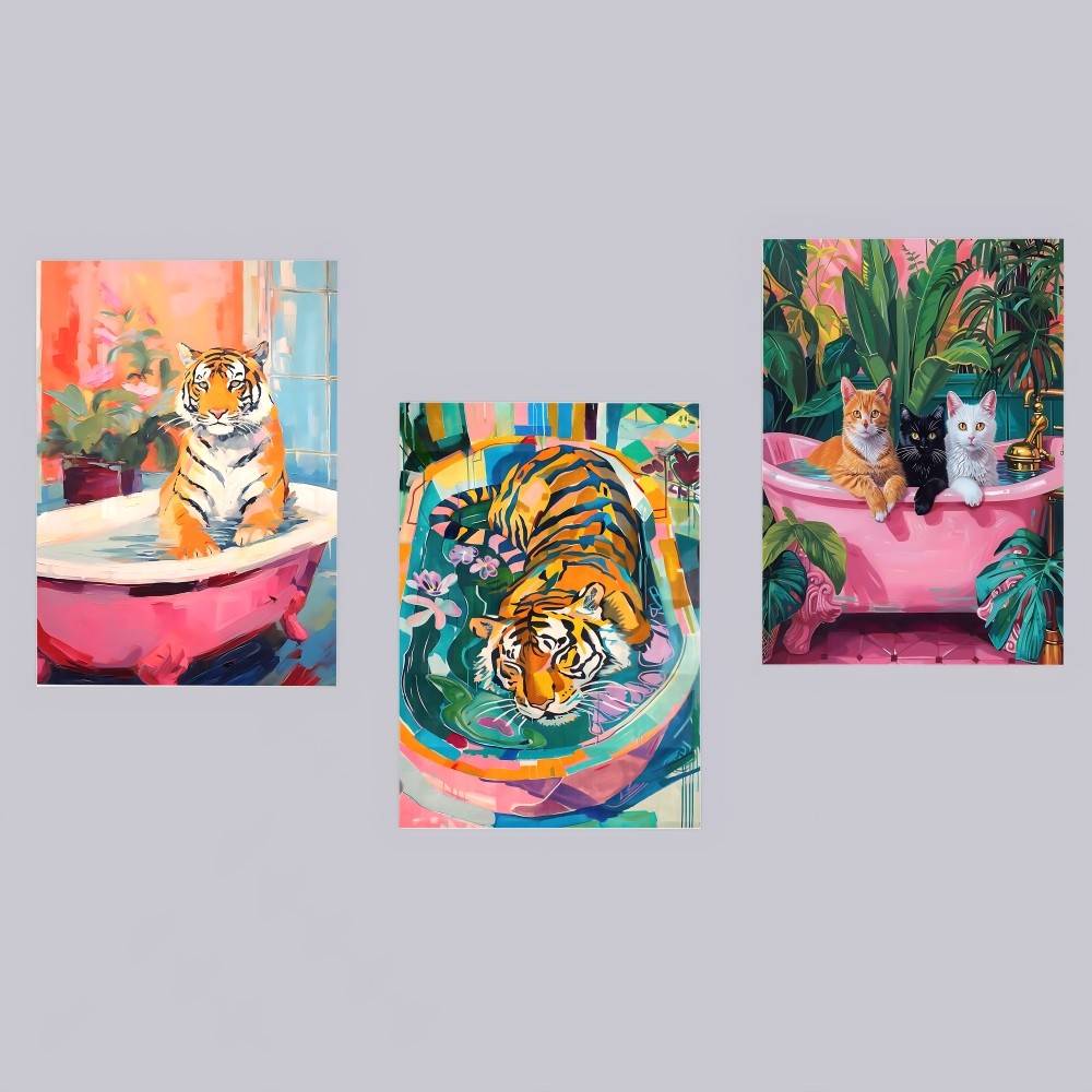 Bathtub Animal Tiger Zebra Bla - Home Bar And Coffee ulasan dan harga