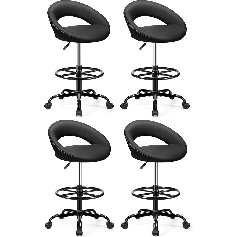 Adjustable Swivel Bar Stools w - Home Bar And Kitchen ulasan dan harga