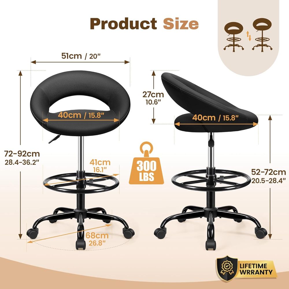 Adjustable Swivel Bar Stools w - Home Bar And Kitchen ulasan dan harga