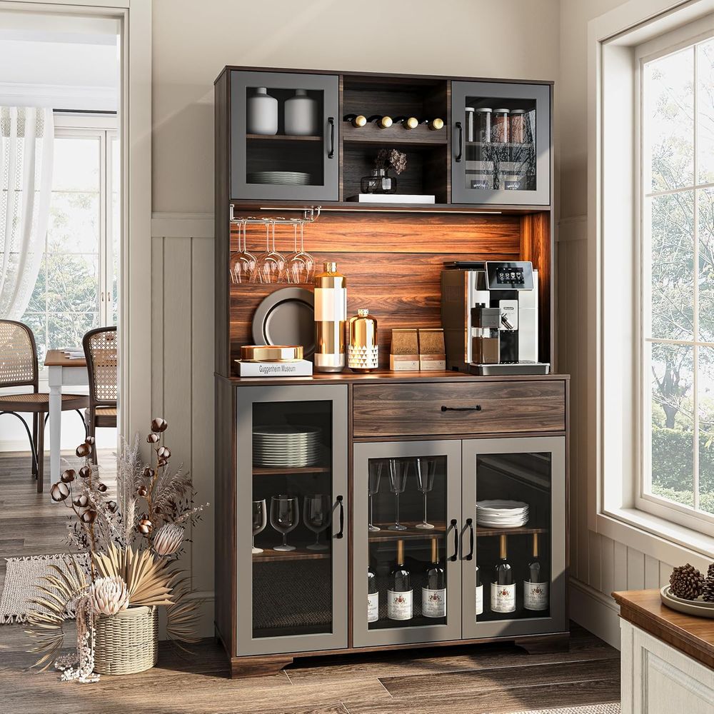 71 Tall Pantry Cabinet with Gl - Home Bar Setup ulasan dan harga
