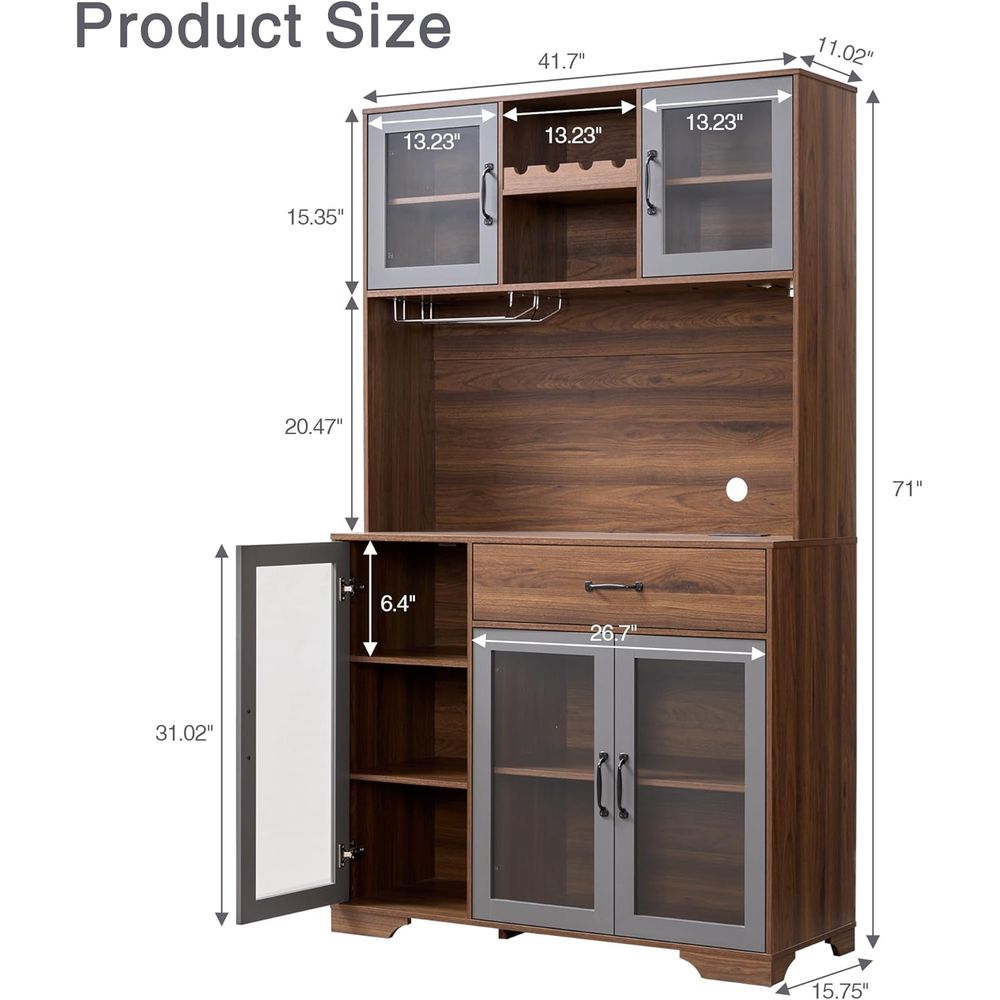 71 Tall Pantry Cabinet with Gl - Home Bar Setup ulasan dan harga