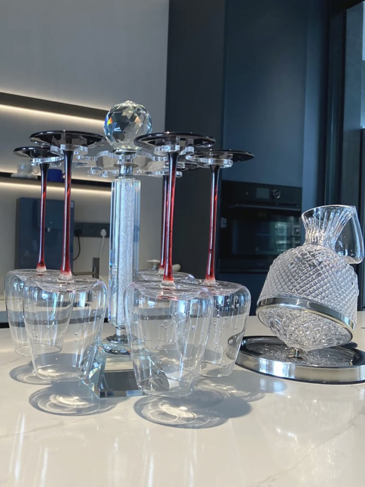 Burgundy Wine Glasses Crystal  - Highball Glass Set ulasan dan harga