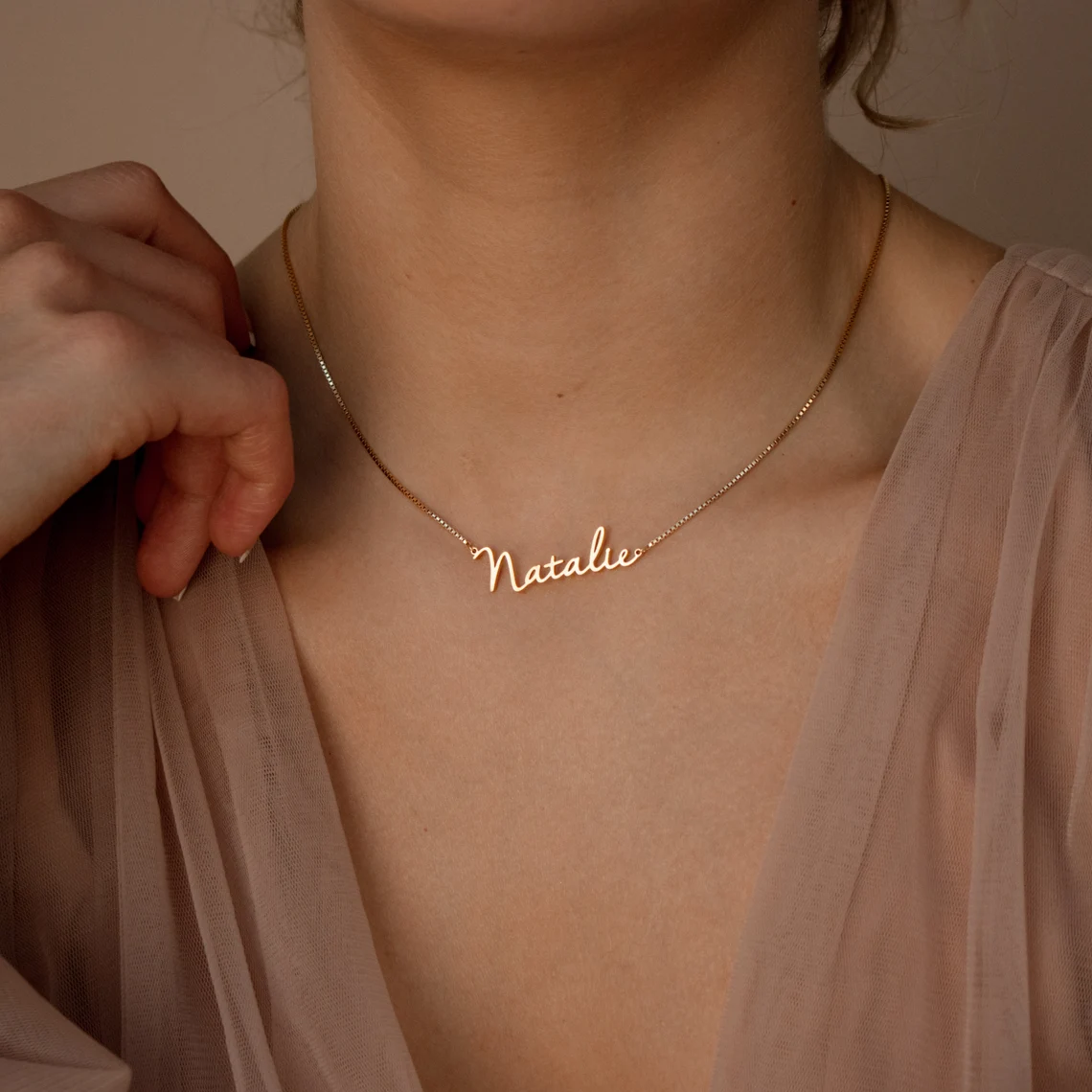 Personalised Gold Name Necklac - Bar Cart Gold ulasan dan harga