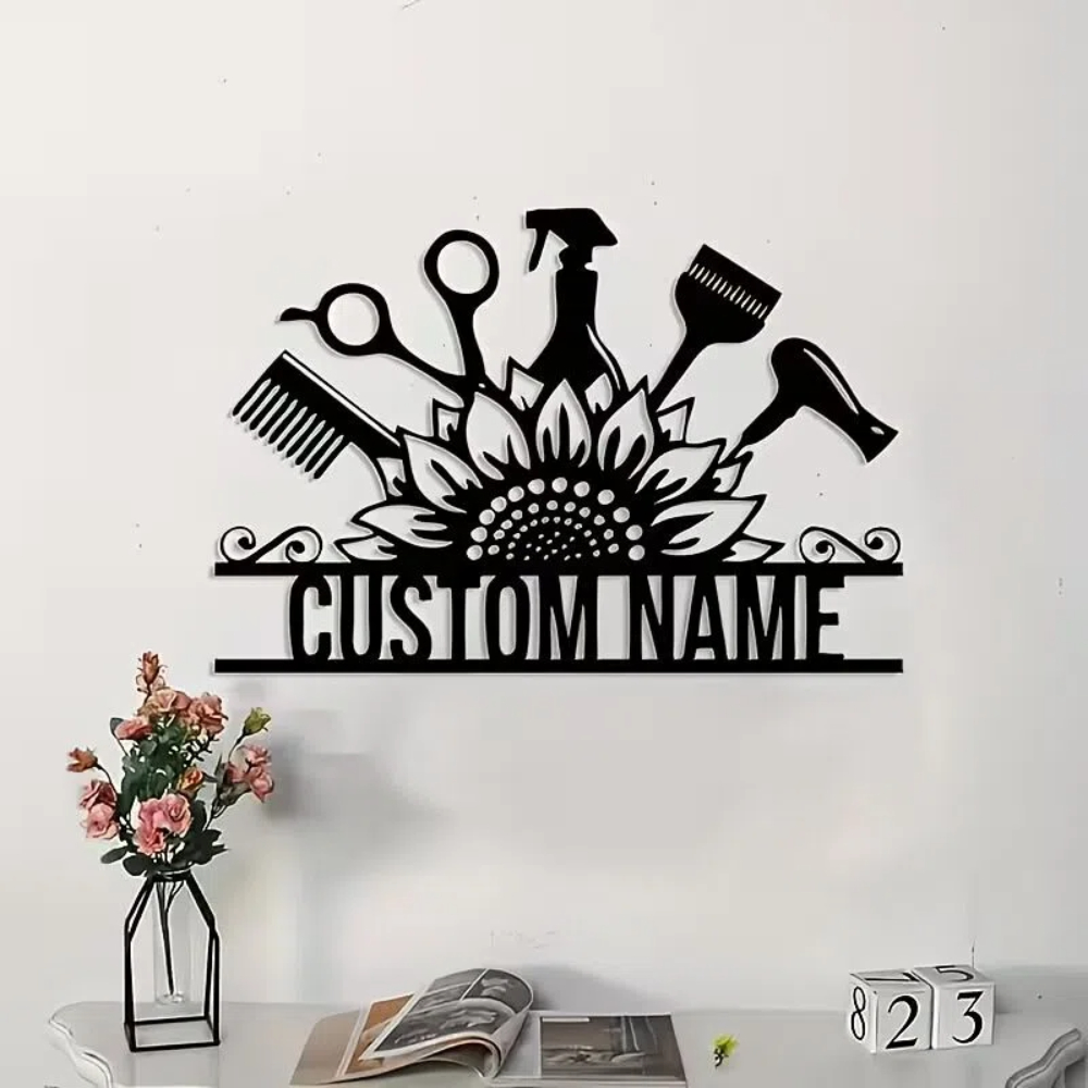 Custom Hair Stylist metal Name - Home Barbershop ulasan dan harga