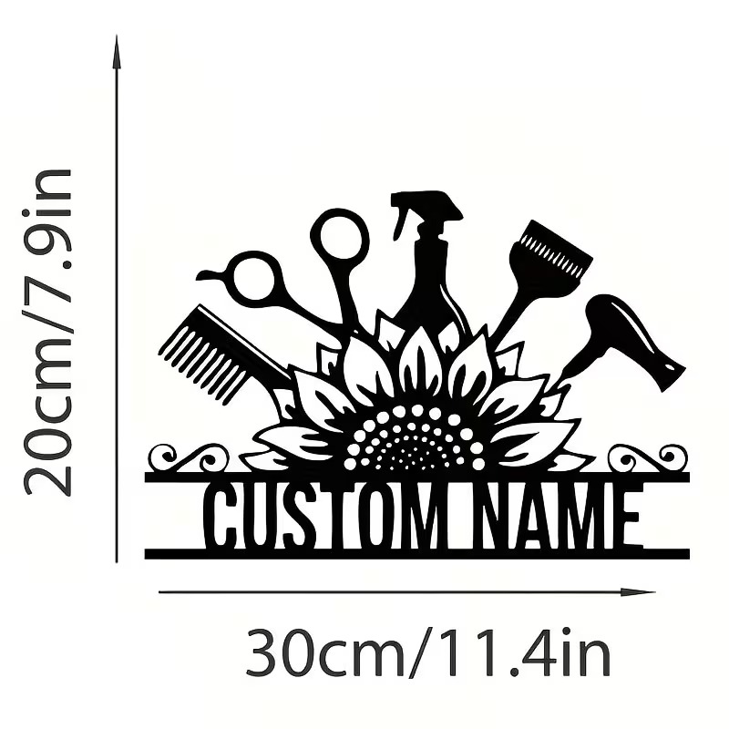 Custom Hair Stylist metal Name - Home Barbershop ulasan dan harga