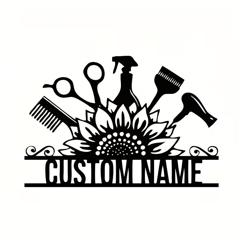 Custom Hair Stylist metal Name - Home Barbershop ulasan dan harga