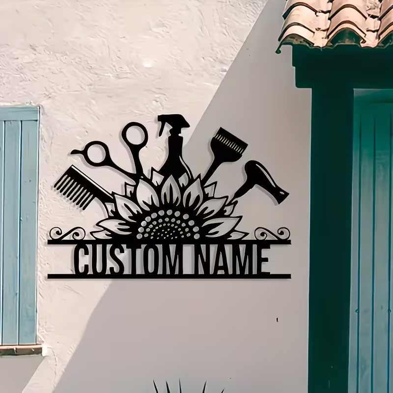 Custom Hair Stylist metal Name - Home Barbershop ulasan dan harga