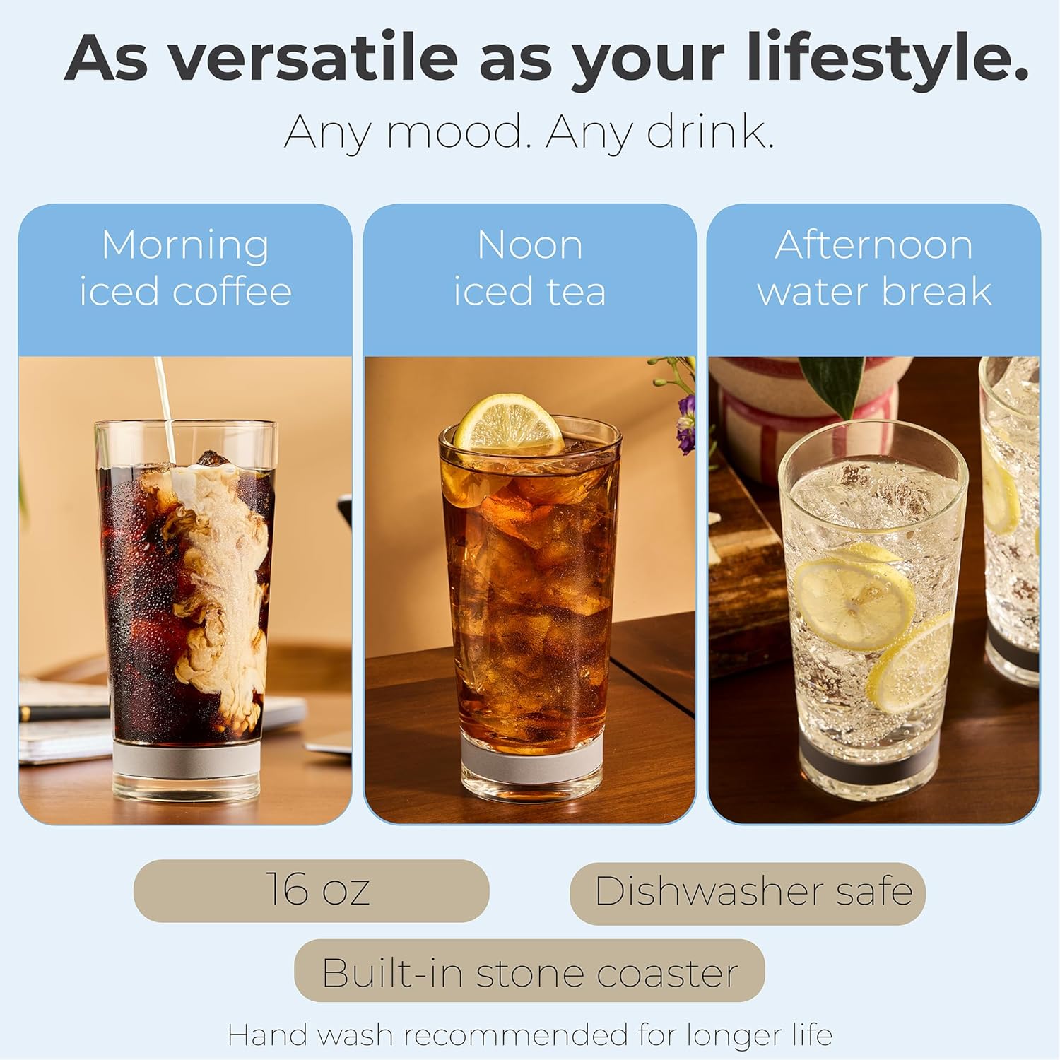 Highball Glass with Built-In S - Highball Glass Set ulasan dan harga