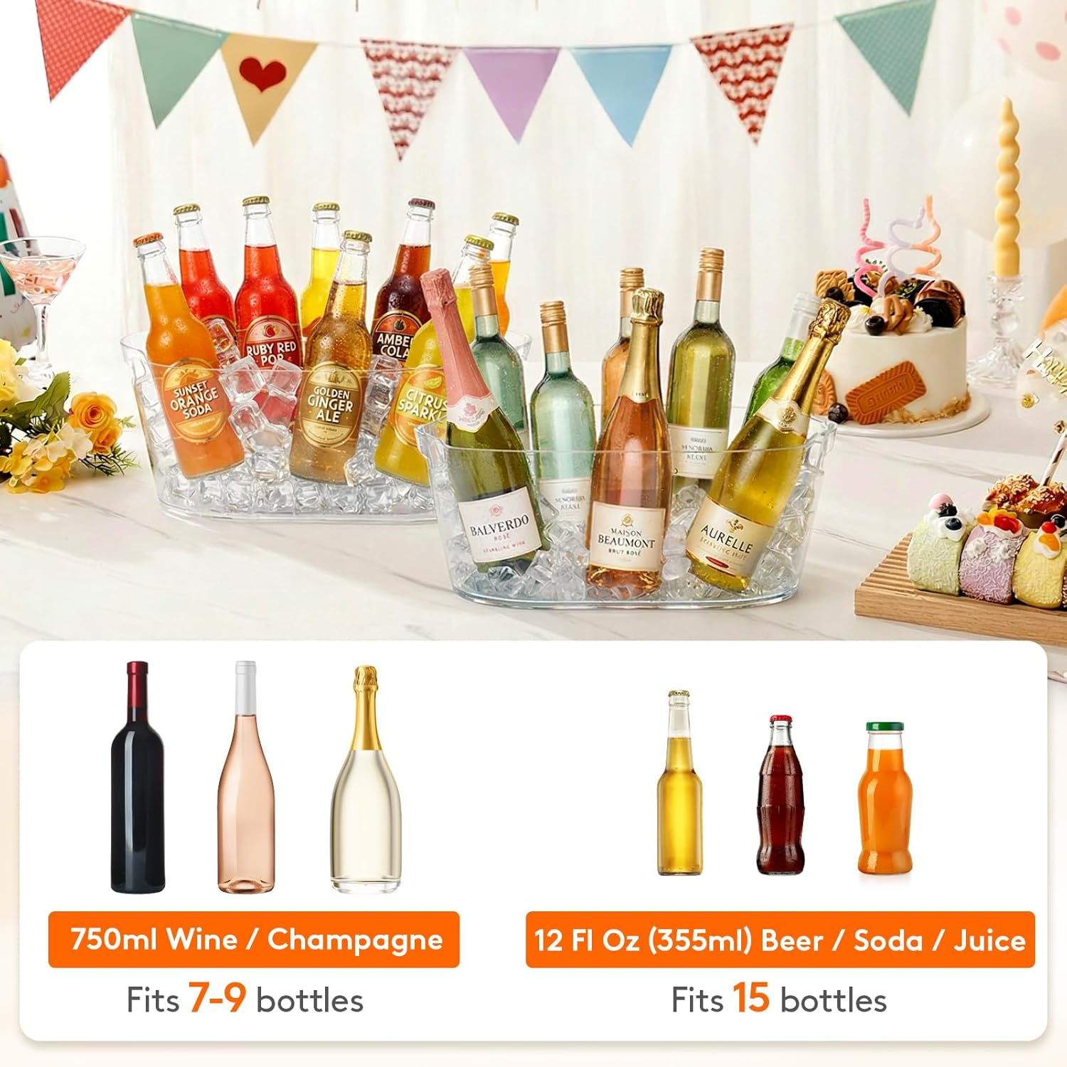 Lifewit 2 Pack 11.5L Clear Pla - Home Bar Accessories ulasan dan harga