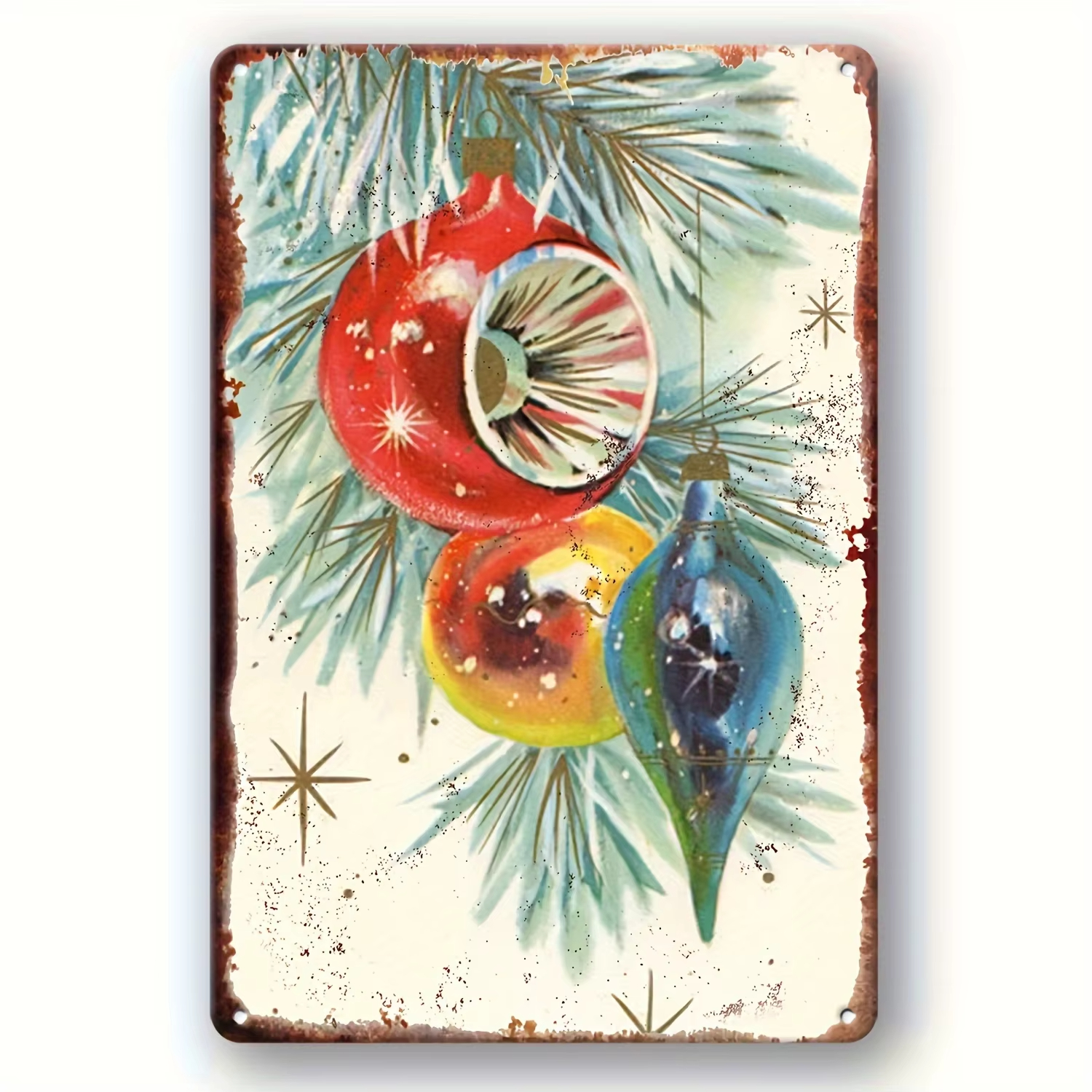 Vintage Christmas Metal Tin Si - Home Bar Signs ulasan dan harga