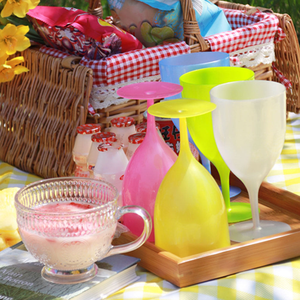 6Pcs Colorful Plastic Goblet S - Home Bar Set ulasan dan harga