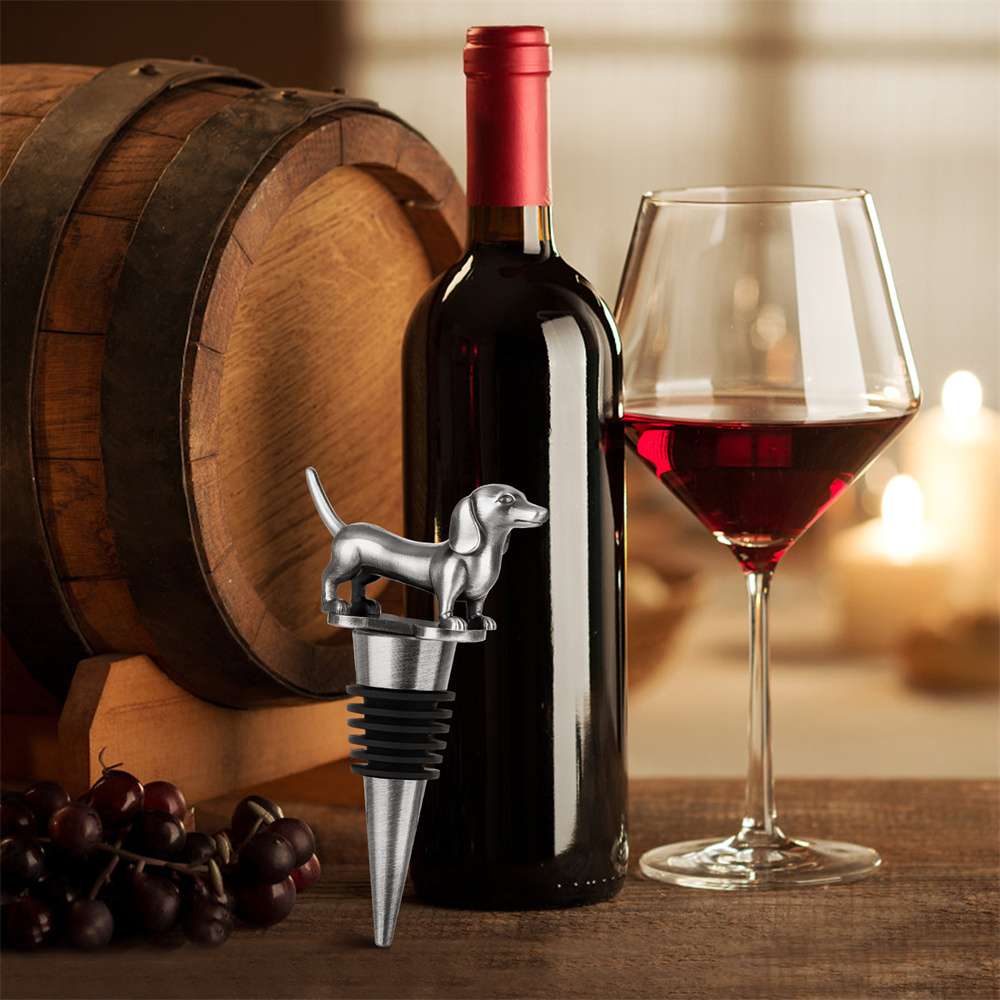 Wine Bottle Stopper Dachshund  - Wine Preservation Pump ulasan dan harga