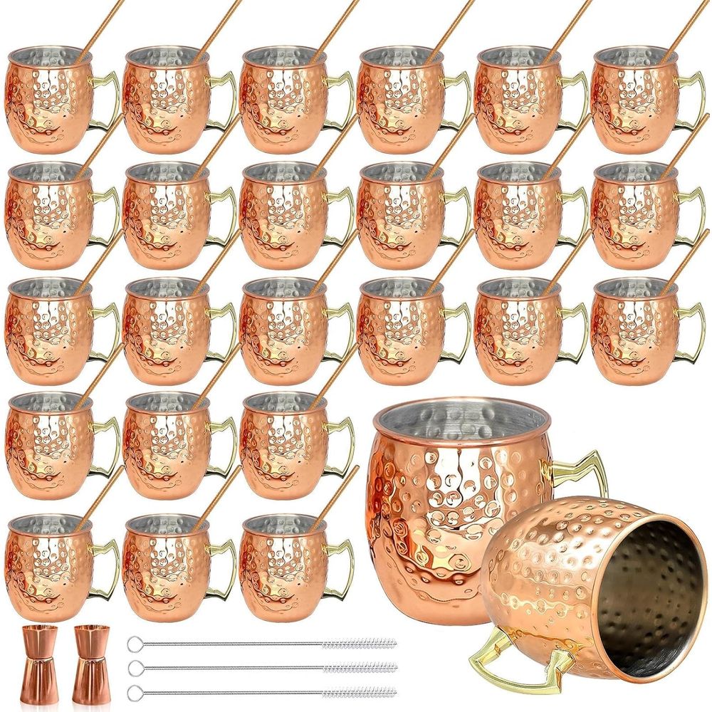 Moscow Mule Copper Mugs- Set o - Mule Copper Mug ulasan dan harga