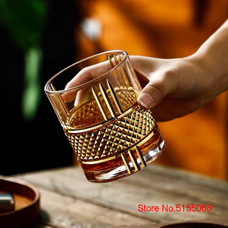 European Style Luxury Golden O - Old Fashioned Glass ulasan dan harga