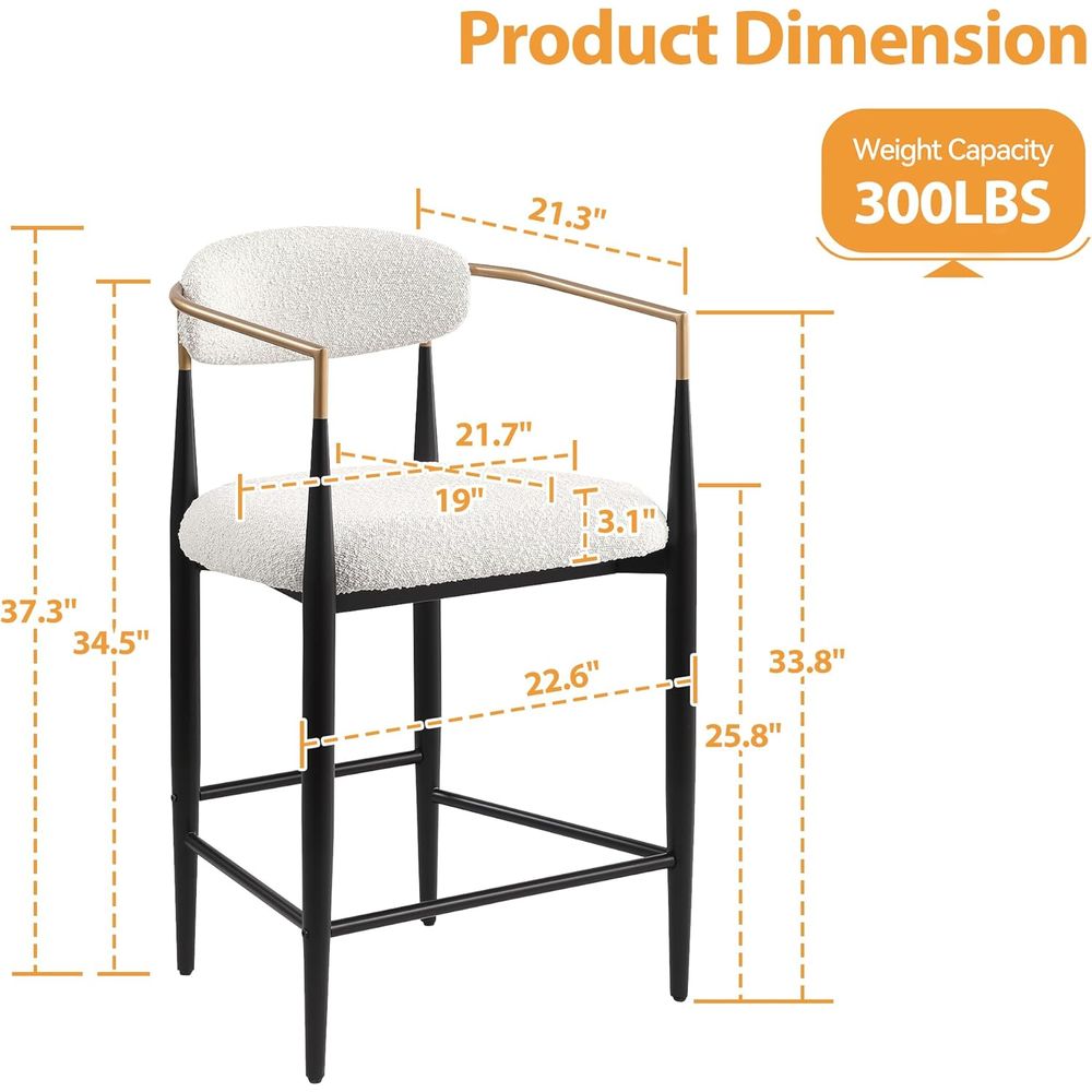 Set of 2 Upholstered Counter S - Home Bar And Counter ulasan dan harga