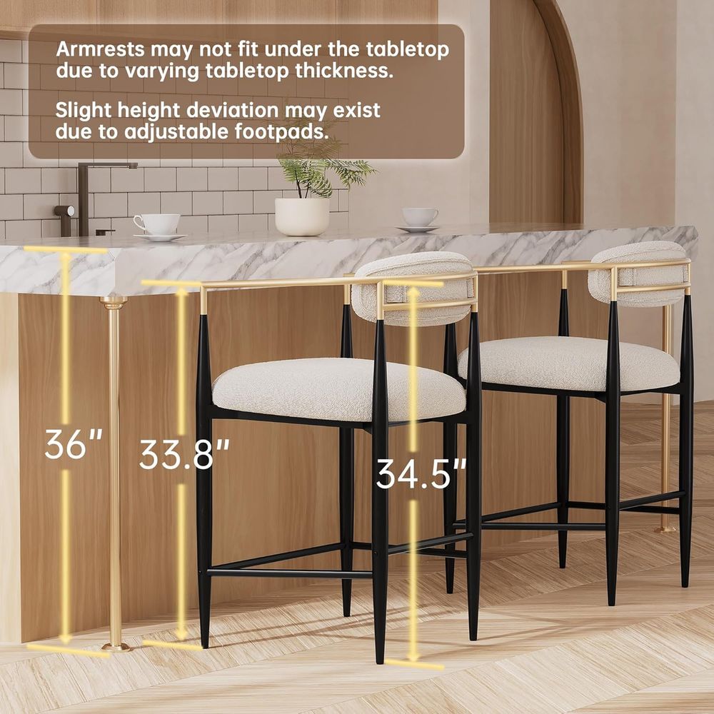 Set of 2 Upholstered Counter S - Home Bar And Counter ulasan dan harga