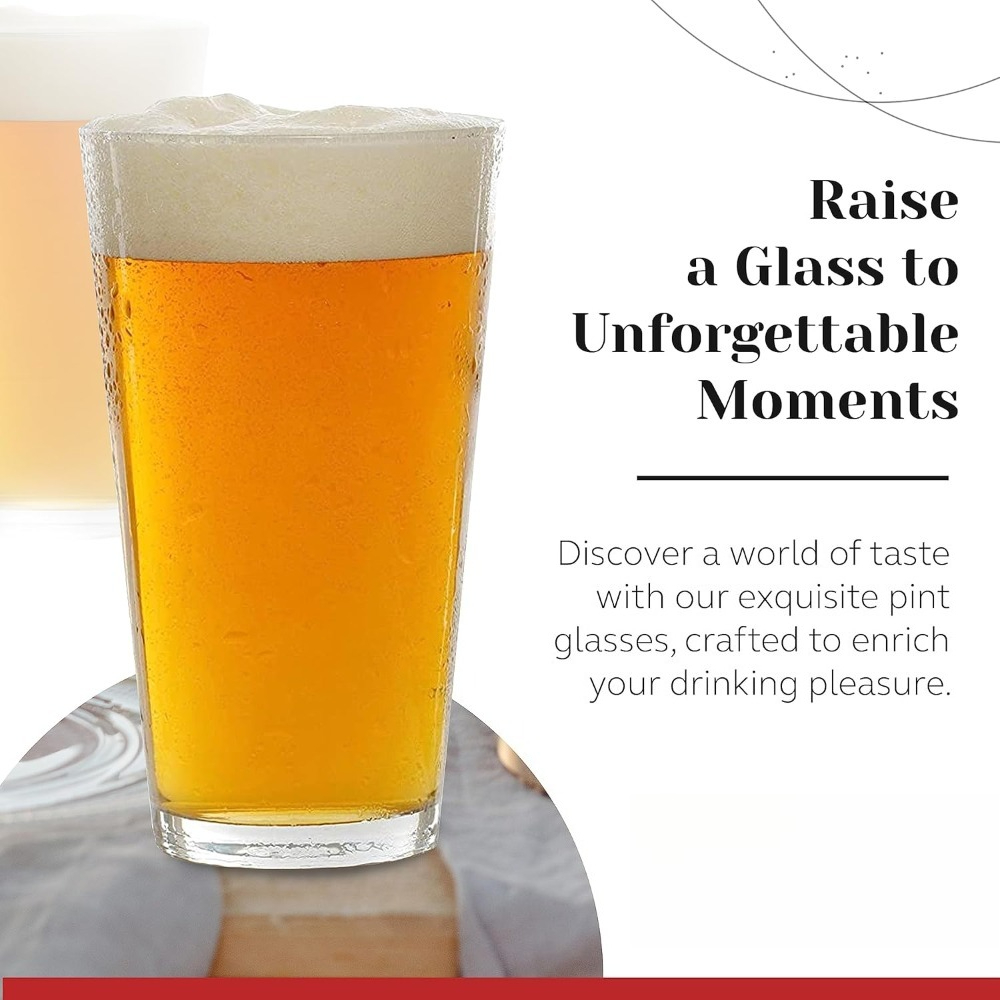16 oz Pint Glasses 6 Pcs Set D - Highball Glass Set ulasan dan harga