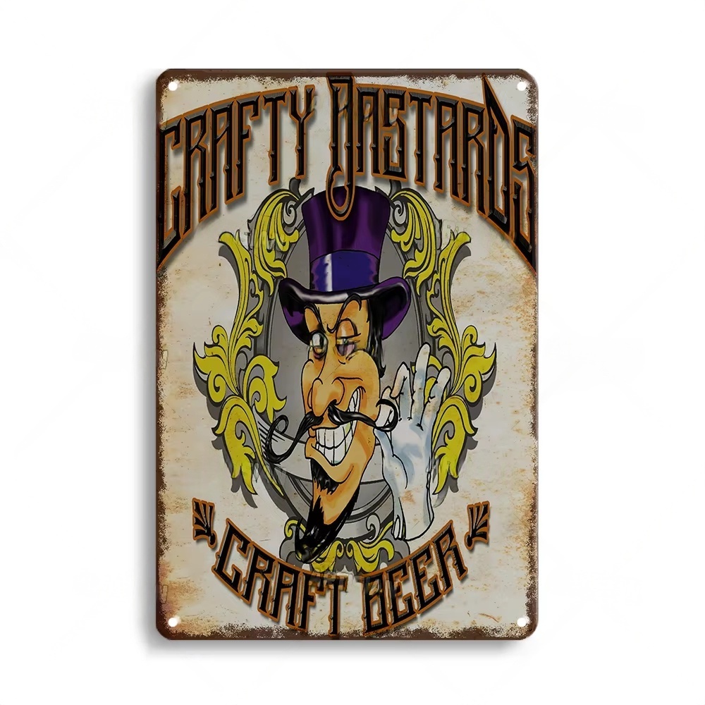 Rusty Metal Tin Sign Beer Meta - Home Bar Signs ulasan dan harga