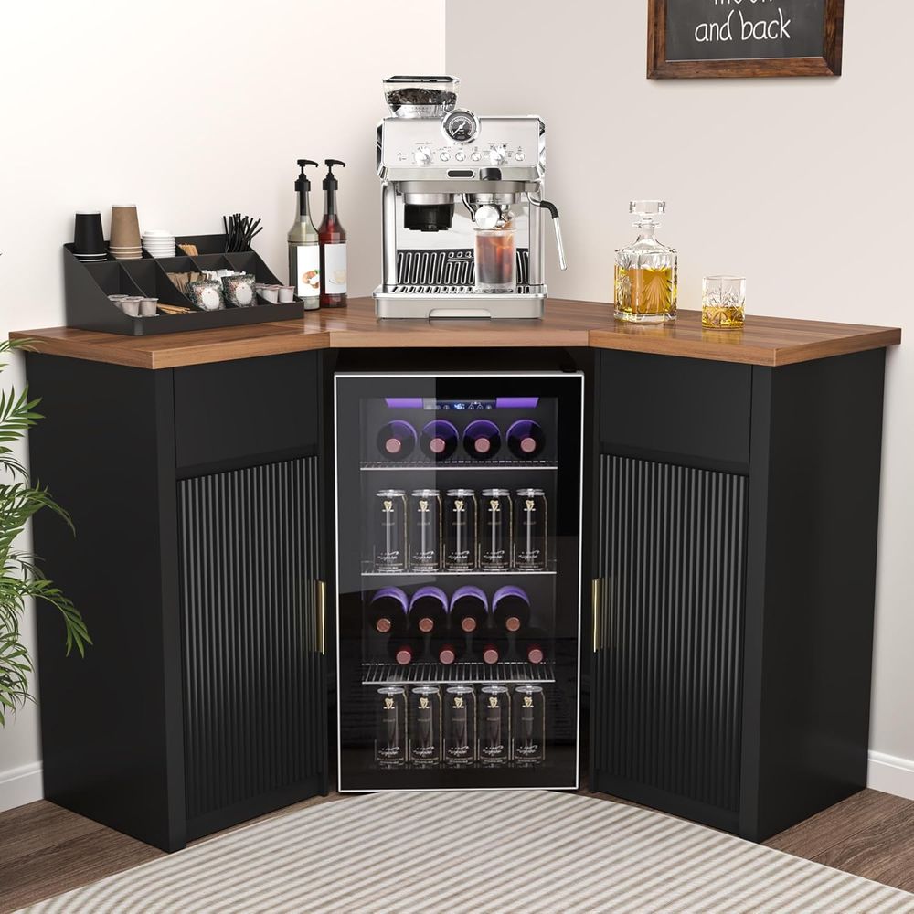 Ridged Space Bar Cabinet, Stor - Home Bar Setup ulasan dan harga