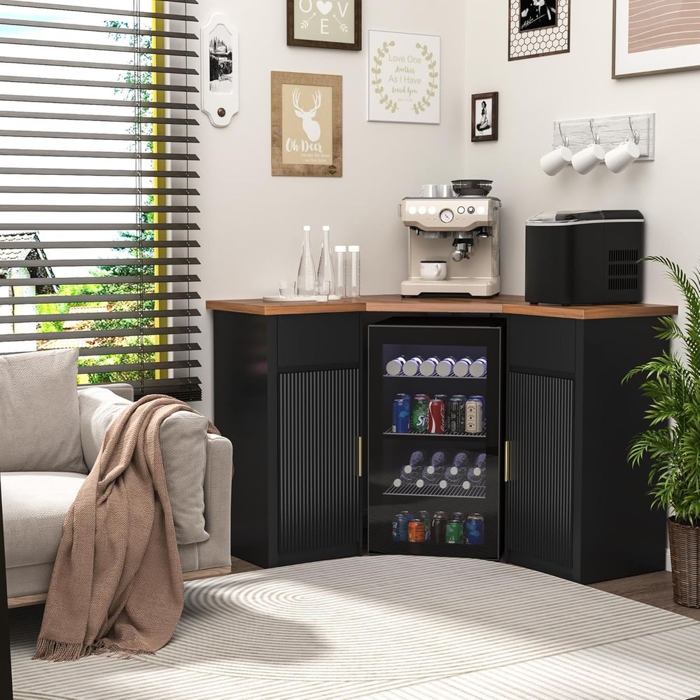 Ridged Space Bar Cabinet, Stor - Home Bar Setup ulasan dan harga