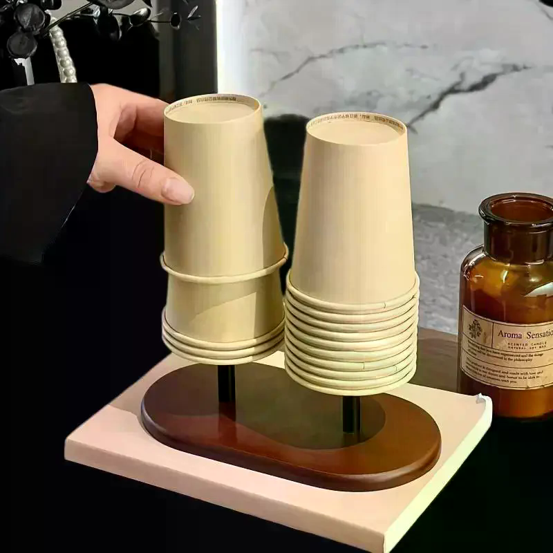 Paper Cup Storage Holder Woode - Home Bar Supplies ulasan dan harga