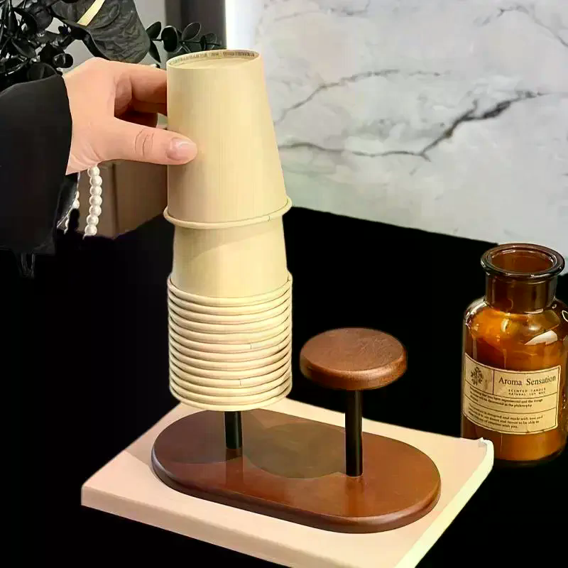 Paper Cup Storage Holder Woode - Home Bar Supplies ulasan dan harga