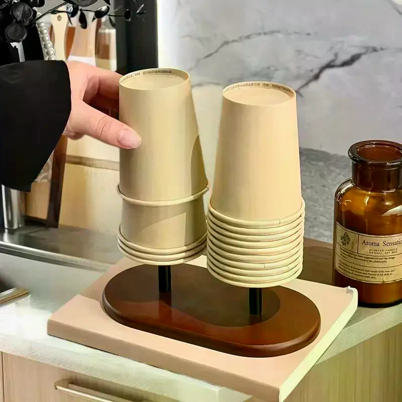 Paper Cup Storage Holder Woode - Home Bar Supplies ulasan dan harga