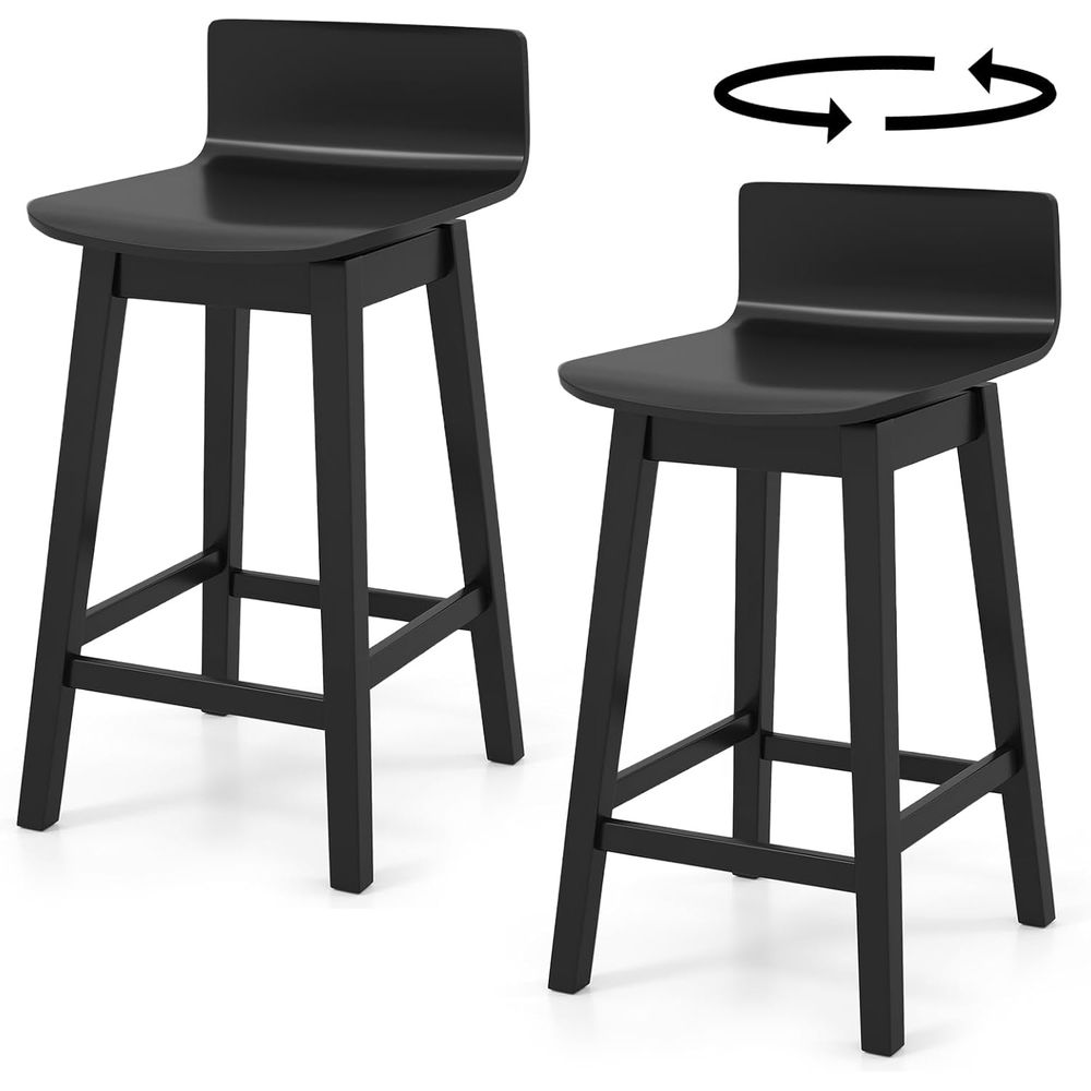 Swivel Solid Wood Bar Stools S - Home Bar And Counter ulasan dan harga